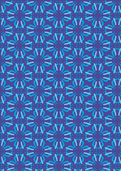 seamless pattern with blue flowers