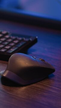 Vertical video: Female worker typing marketing report online, working on investment strategy for business development. Management advisor checking financial statistics and analytics at desk. Close up.