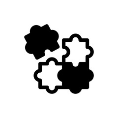 puzzle glyph icon