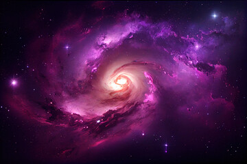 Atmospheric Galaxy Pink and Purple .Generative AI