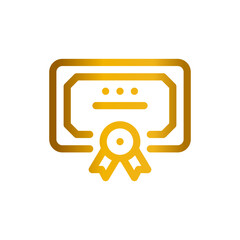 diploma gradient icon