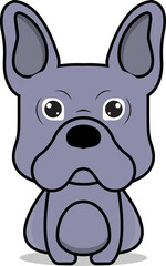 Naklejka na ściany i meble dog character cartoon french bulldog