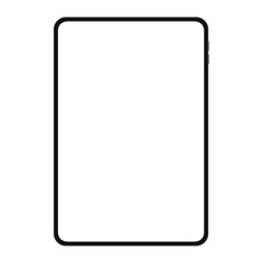 Black Tablet Computer Mockup with Blank Screen, Front View stock illustration. Stock royalty free. Vector.