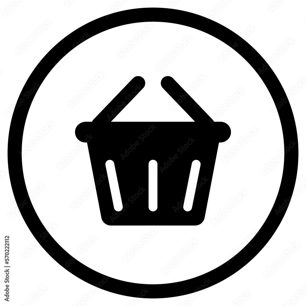 Wall mural shopping bag icon. basket icon. cart bag icon PNG image