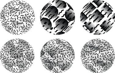 Set of spheres . Lines constructed transparent sphere .Vector  .Technology sphere Logo . Design element for posters, social media, templates, flyers, brochures . Abstract trendy transparent circles