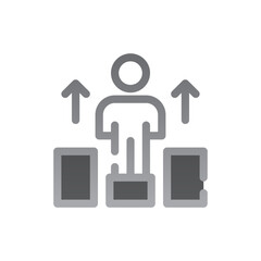 growth two tone gradient icon