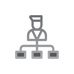 leader two tone gradient icon