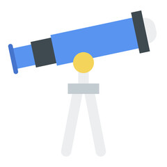 Telescope flat icon