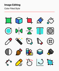 A set of customizable image editing icons. Perfect for app and web interfaces, graphic design, and other projects