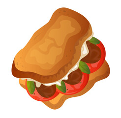 Delicious Sandwiches On Transparent Background
