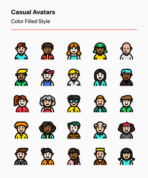 Customizable avatars of people in different clothings, races, hairstyles, and professions. Perfect for apps and websites interfaces, social media, digital products, marketing, presentations, etc