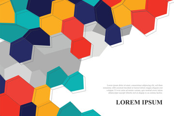 Fototapeta premium Abstract hexagon polygon background.