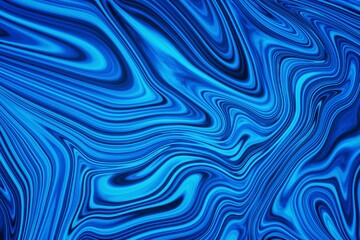 Abstract blue fluid art pattern texture effect background in technology concept. wavy lines. illustration.