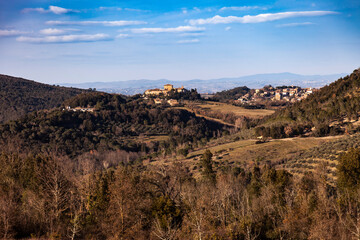 Italia, Toscana, provincia di Siena, il paese di Murlo. 
