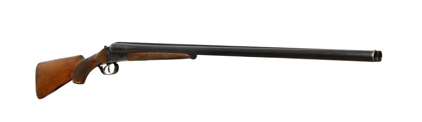 double barrel shotgun isolated