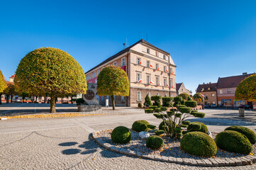 Town hall in Pleszew, Greater Poland Voivodeship, Poland
