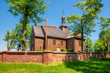 Church of St. Lawrence in Rossoszyca, Lodz Voivodeship, Poland