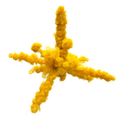 Obraz premium 3d render of explosion of colored powder, clouds of colorful dust