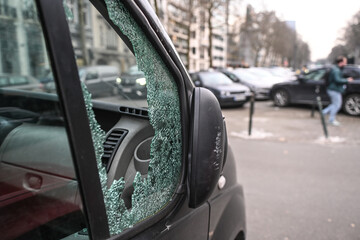 vol vandalisme verre pare brise cassé