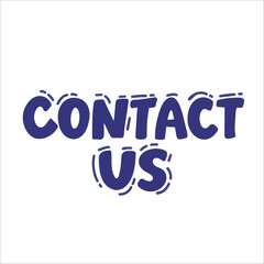 contact us isolated on white. contact us sticker. contact us peeler. contact us sign