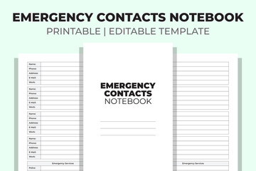 Emergency Contacts Notebook