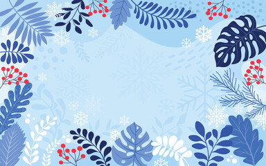 abstract christmass winter background design.Christmas greeting card or invitation design. Vector frame with hand drawn.