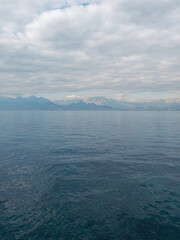 beautiful sea and cloudy sky