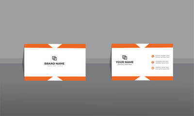 orange color business card, creative business card