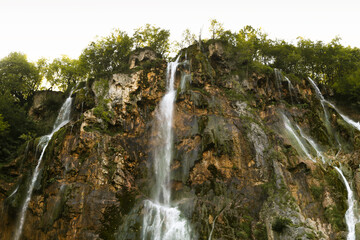 Fototapeta premium A waterfall in Plitvice lakes national park, Croatia.