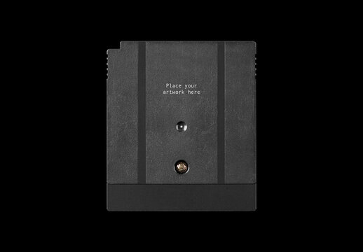 Cartridge Retro Rom Cart Game Console Mockup Template