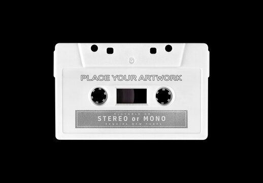 Cassette Tape Compact Case Audio Record Mockup Template