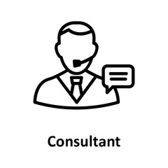 Client support, consultant  Vector Icon which can easily modify or edit

