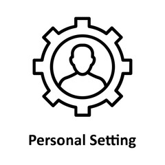 Avatar, cogwheel  Vector Icon which can easily modify or edit

