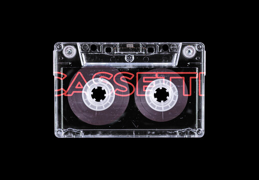 Cassette Tape Compact Case Audio Record Mockup Template