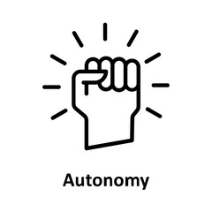 Autonomy, close fist Vector Icon which can easily modify or edit


