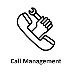 Call management, helpline Vector Icon Fully Editable

