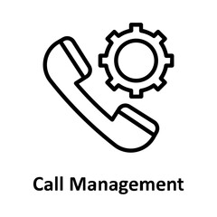 Call management, cog Vector Icon Fully Editable

