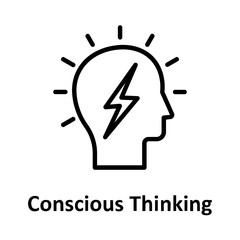 Conscious thinking, consciousness Vector Icon Fully Editable

