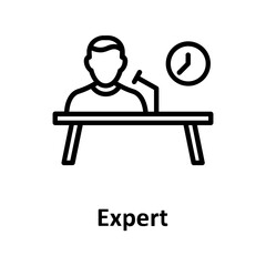 Desk, expert Vector Icon Fully Editable

