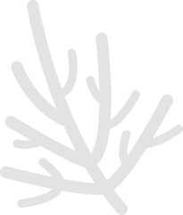 Summer leaf abstract element flat icon Floral design