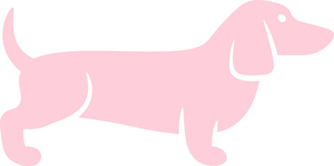 Dog shape flat icon Cartoon animal silhouette