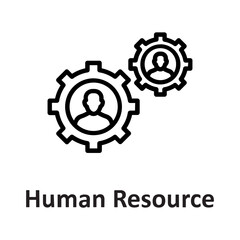 Cog, human resource Vector Icon which can easily modify or edit

