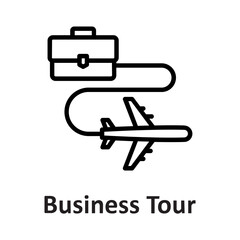 Airplane, business tour Vector Icon which can easily modify or edit
