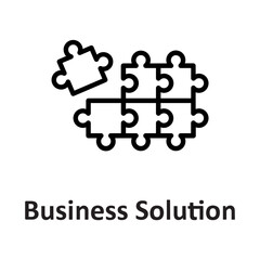 Business solution, jigsaw Vector Icon which can easily modify or edit

