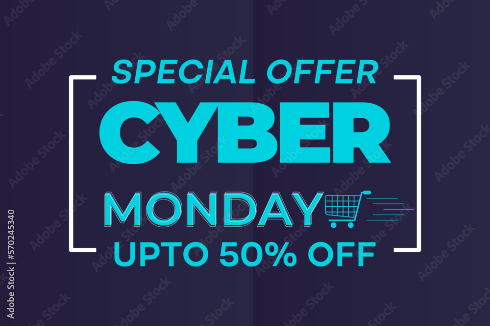 Sticker cyber monday background