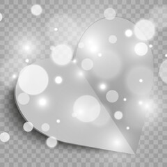 	
Hearts on a transparent background. Love card. Recognition of attractiveness.
