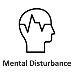 Disorder, head Vector Icon

