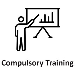 Compulsory training, conference Vector Icon


