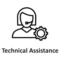 technical assistance  Vector Icon

