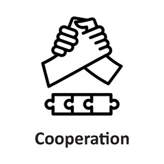 Collaboration, cooperation Vector Icon

